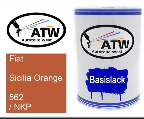 Fiat, Sicilia Orange, 562 / NKP: 500ml Lackdose, von ATW Autoteile West.